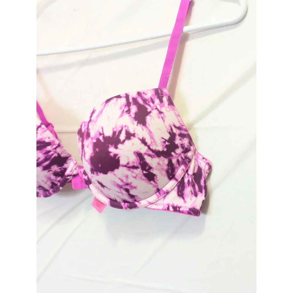 La Senza REMIX Push Up Bra Purple‎ Pink Tie Dye C34 - Picture 3 of 7